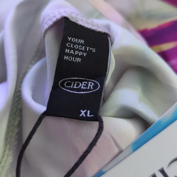 Cider Illusion Ruched Midi Dress NEW Size XL - Picture 4 of 11